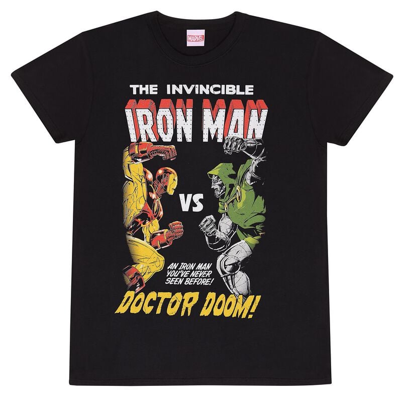Marvel Comics Iron Man vs Doom T-Shirt black - Image 2