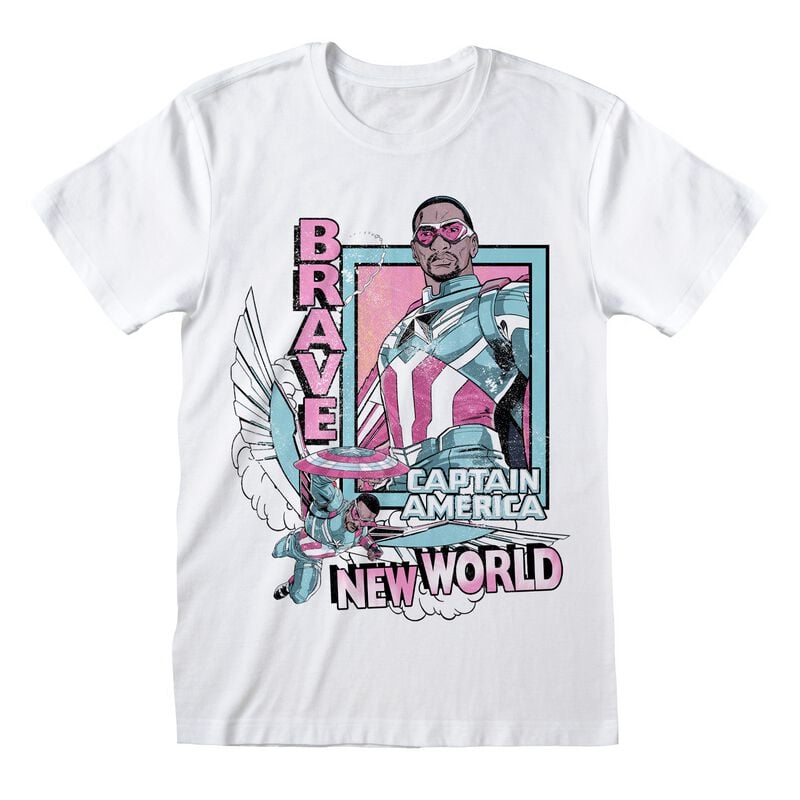 Captain America BNW Pop Art T-Shirt white - Image 2