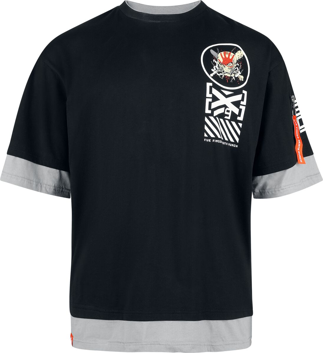 Five Finger Death Punch EMP Signature Collection - Oversize T-Shirt black grey - Image 2