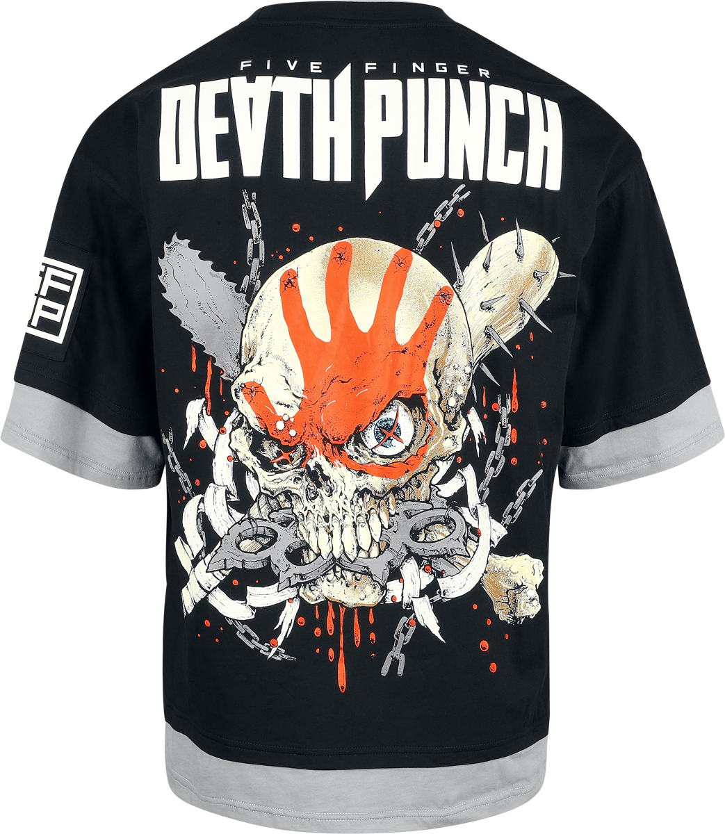 Five Finger Death Punch EMP Signature Collection - Oversize T-Shirt black grey - Image 3