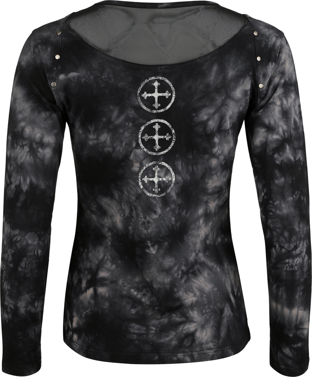 Rock Rebel by EMP Skulls & Details Long-sleeve Shirt grey black - Image 3