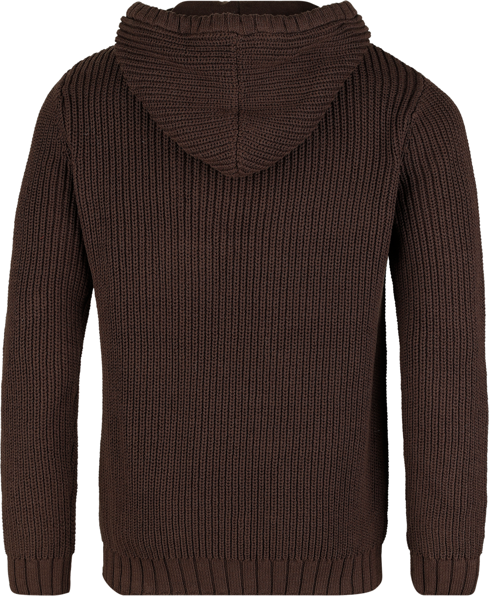 Black Premium by EMP Brown Hoodie with drawstring Knit jumper brown - Image 3