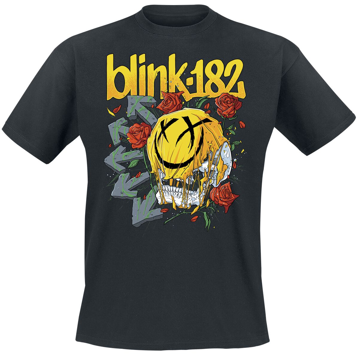Blink 182 Skull Smile T-Shirt black - Image 2