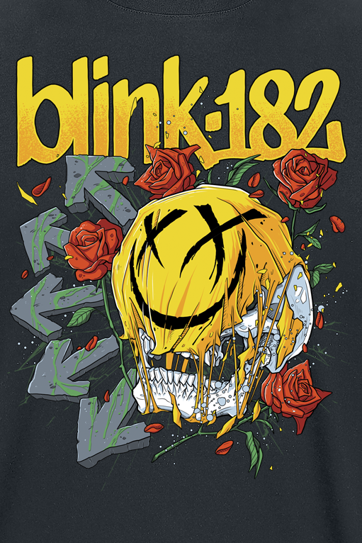 Blink 182 Skull Smile T-Shirt black - Image 3