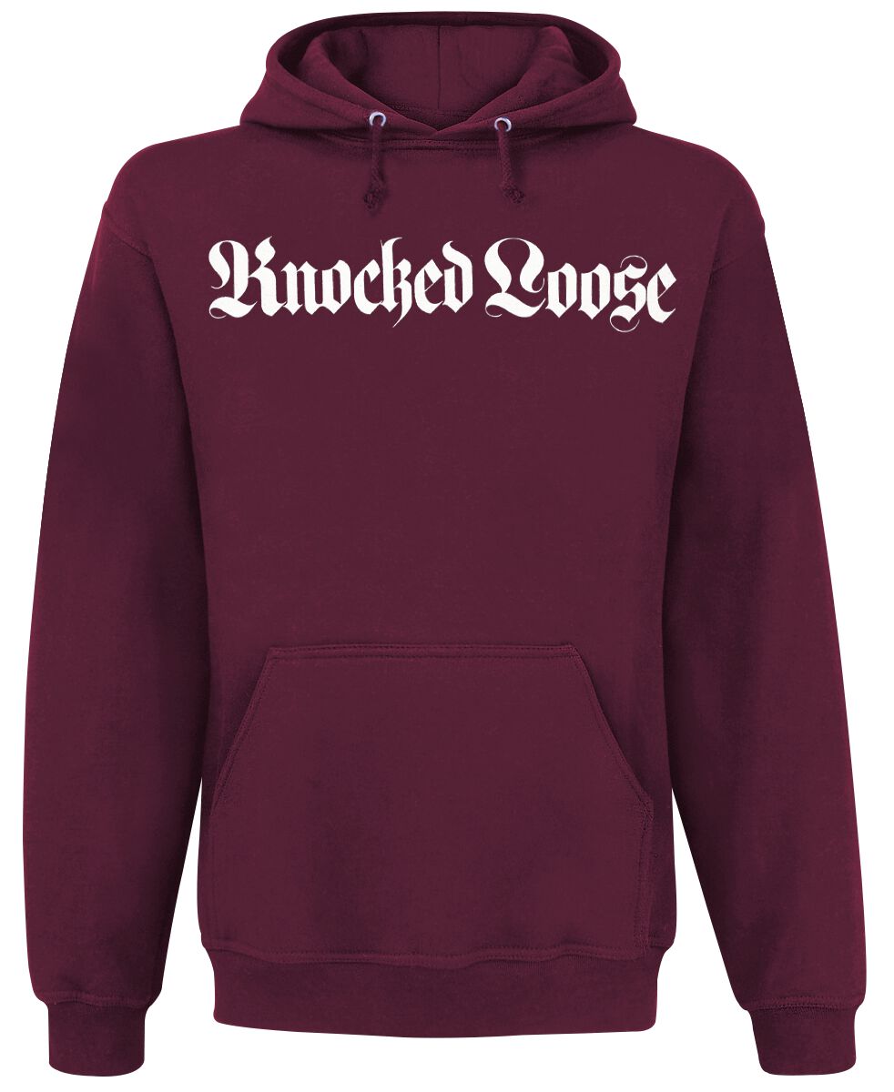 Knocked Loose Chruch Hoodie burgundy - Image 2