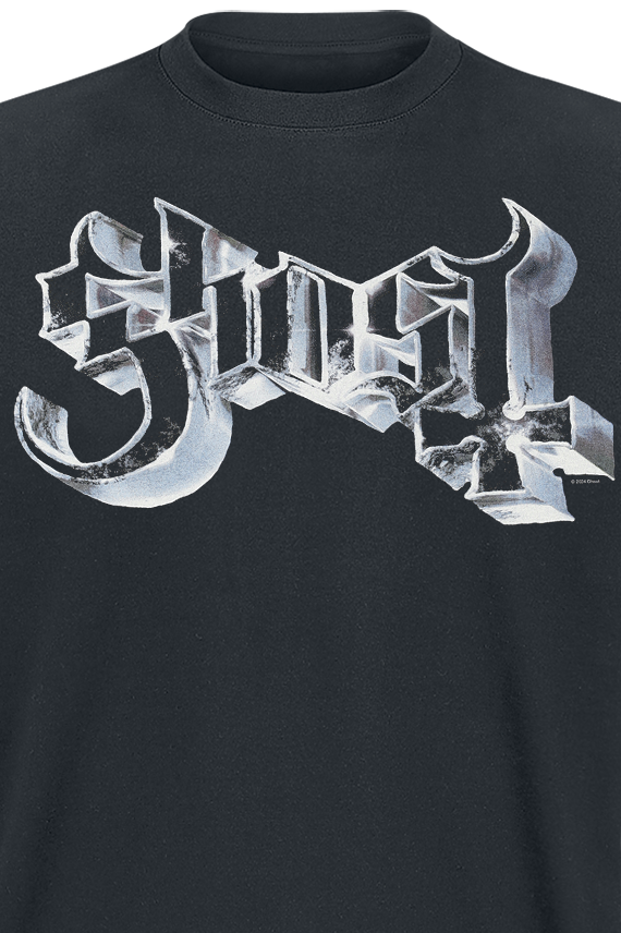 Ghost Oxidized Silver Logo T-Shirt black - Image 3
