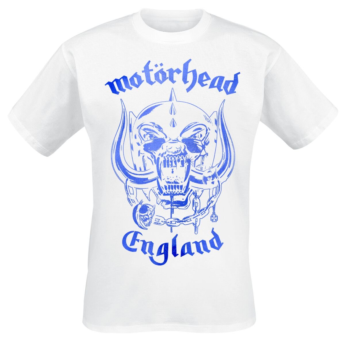 Motörhead England Blue Texture T-Shirt white - Image 2
