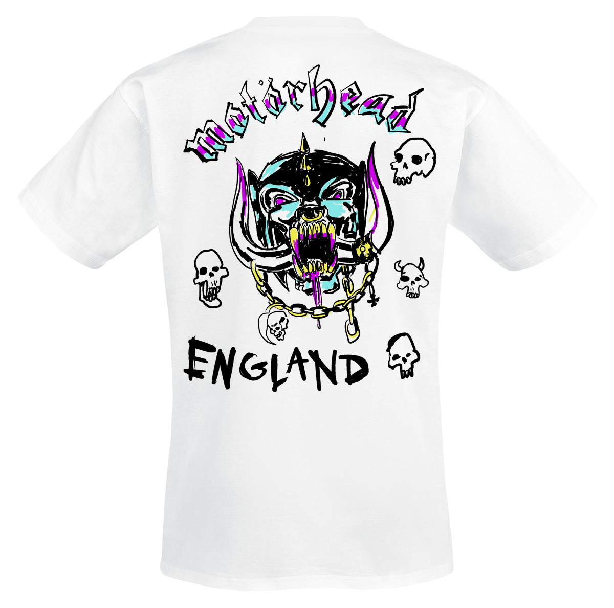 Motörhead Warpig Doodle T-Shirt white - Image 3