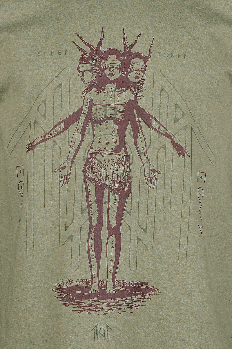 Sleep Token Overlay T-Shirt green - Image 3