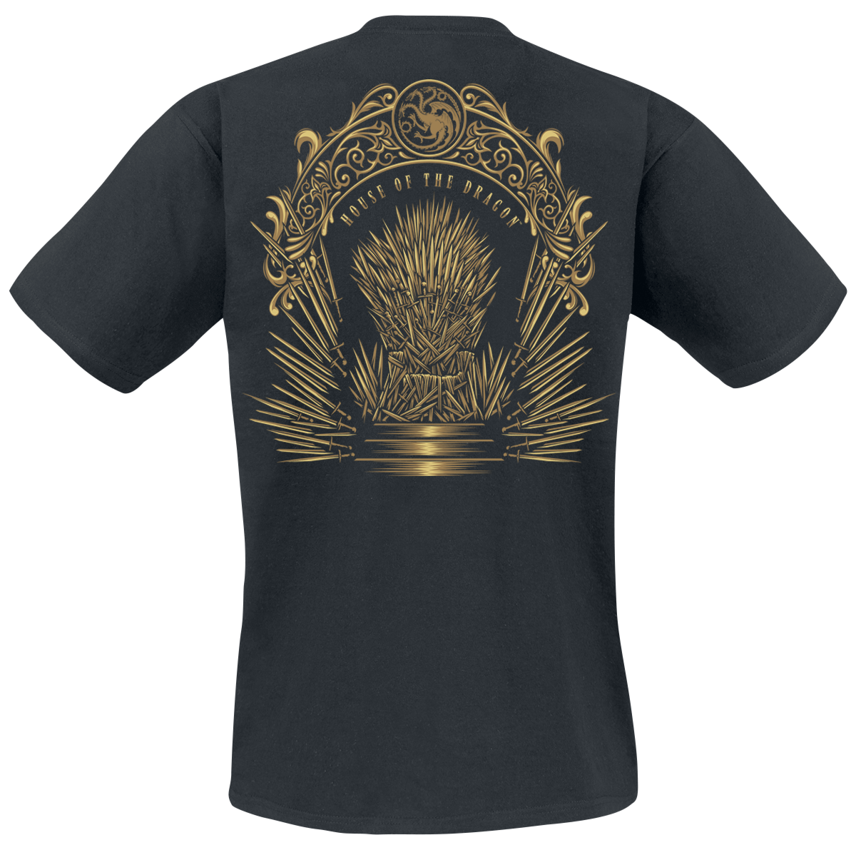 Game of Thrones House Of The Dragon - The Iron Throne T-Shirt black - Image 3