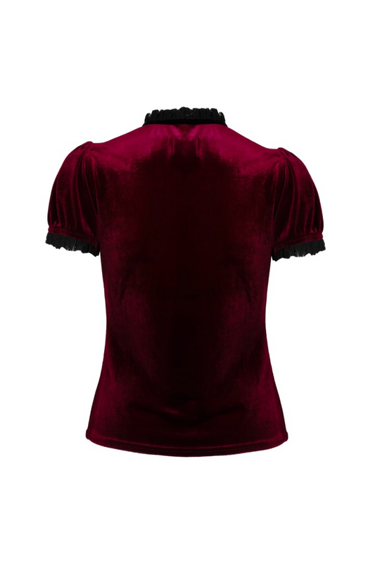 Hell Bunny Mourning Top T-Shirt red black - Image 3