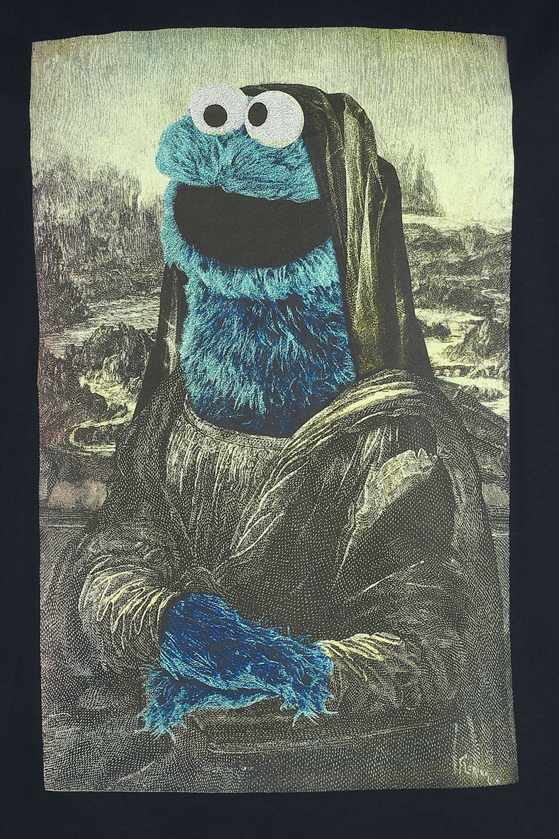 Sesame Street Cookie Monster - Mona Lisa T-Shirt black - Image 3