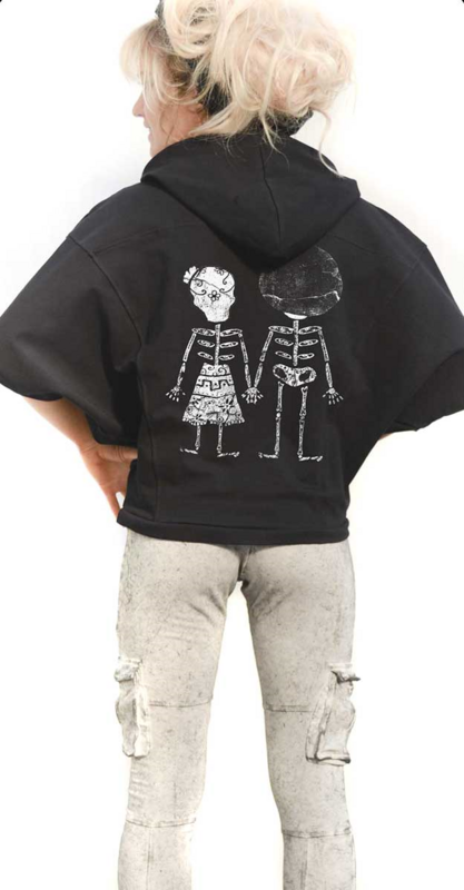 Outer Vision Skeleton Lovers Women's Hoodie Hoodie black - Image 3