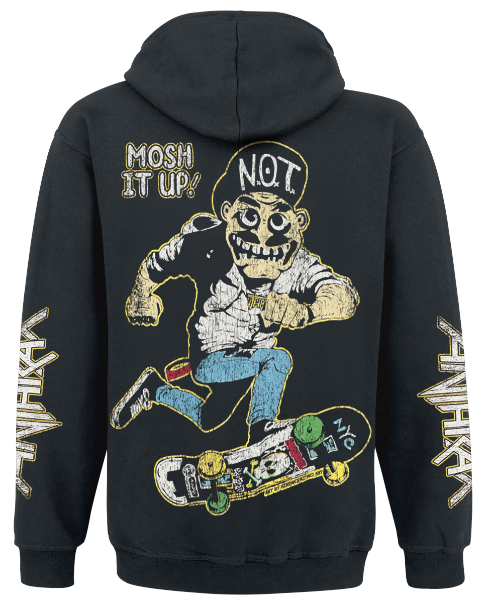 Anthrax MoshIt Up Skater Hoodie Jacket black - Image 3