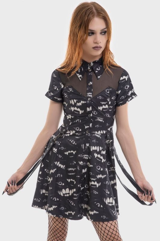 Killstar The Lost Boys - Hex-Cellent Mini Dress Mini Dress black white - Image 2