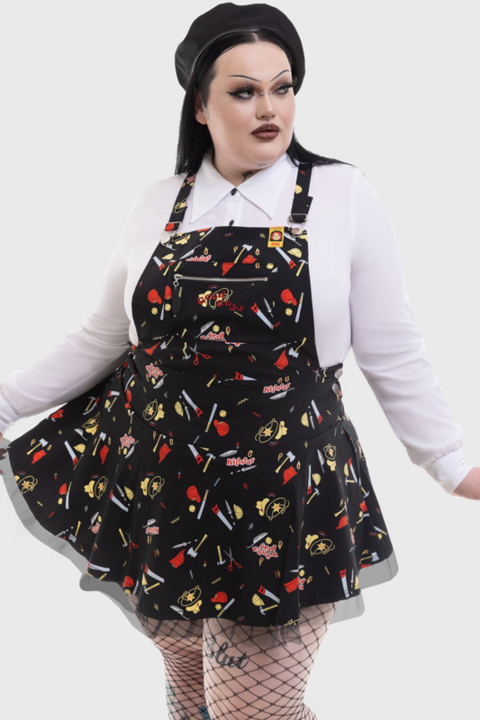 Killstar Child's Play - It's time to play Pinafore Dress Mini Dress multicolour - Image 3