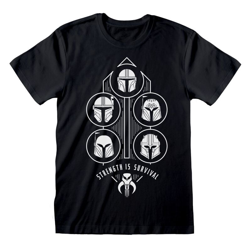 Star Wars The Mandalorian - Strength is Survival T-Shirt black - Image 2