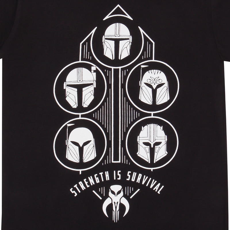 Star Wars The Mandalorian - Strength is Survival T-Shirt black - Image 3