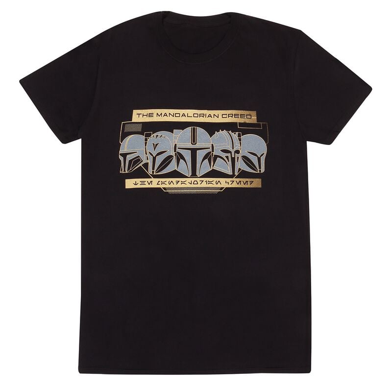 Star Wars The Mandalorian - Row of Helmets T-Shirt black - Image 2