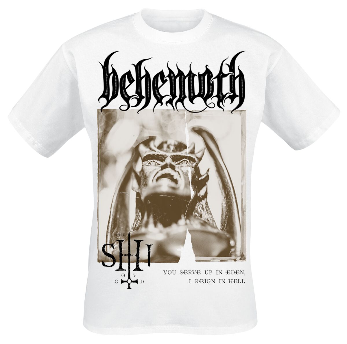 Behemoth The Shit ov God - Sepia Parchment V4 T-Shirt white - Image 2