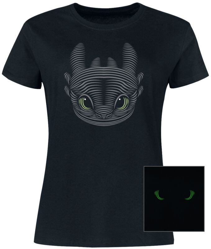 How to Train Your Dragon Toothless - Glow-in-the-Dark T-Shirt black - Image 2
