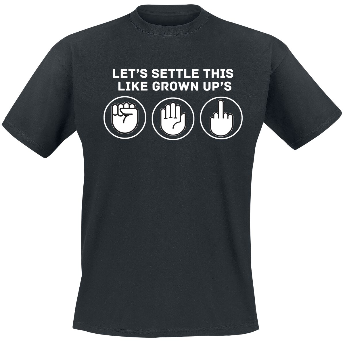 Slogans Let's settle this like Grown-Ups T-Shirt black - Image 2
