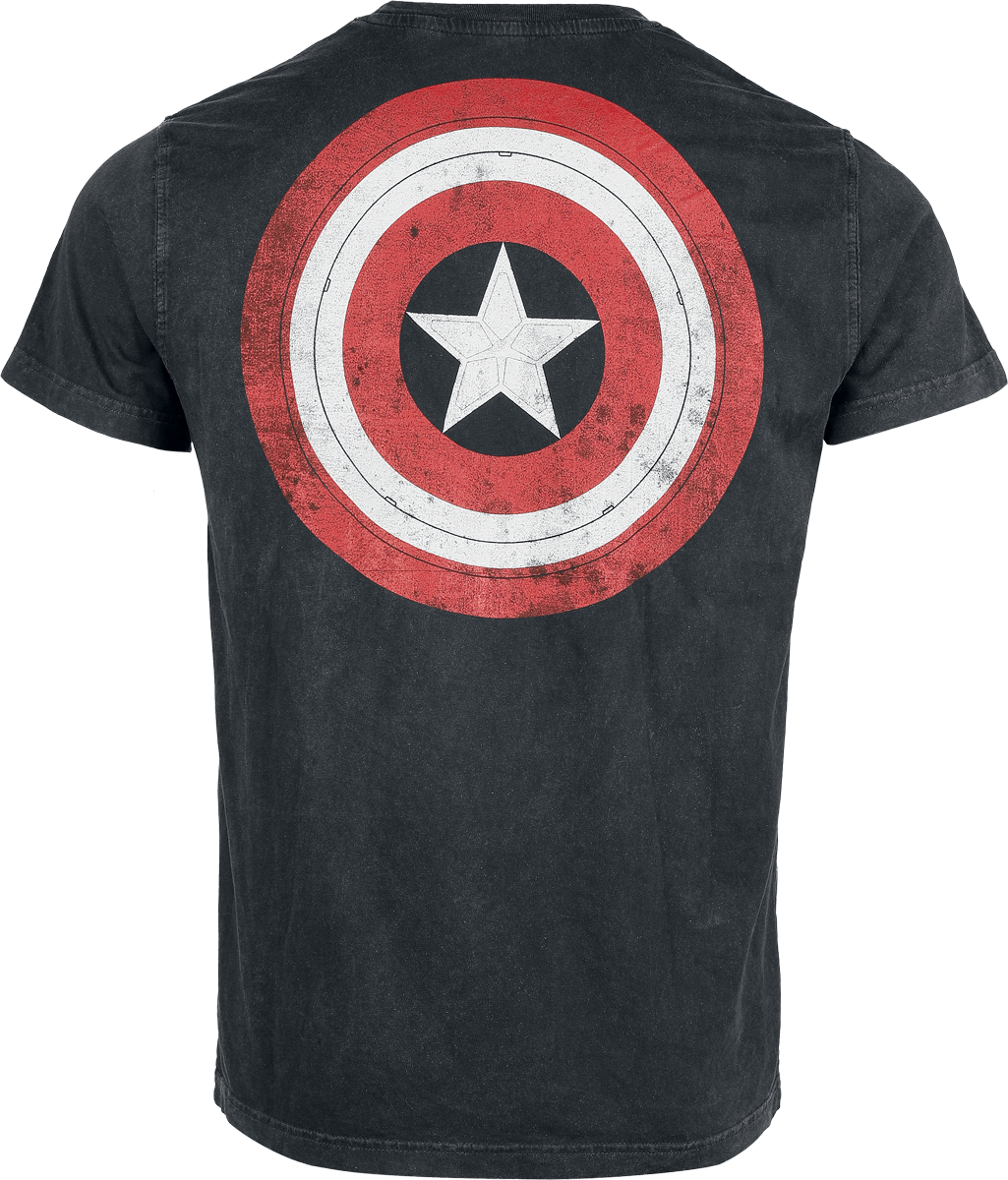 Captain America Captain Logo T-Shirt black - Image 3