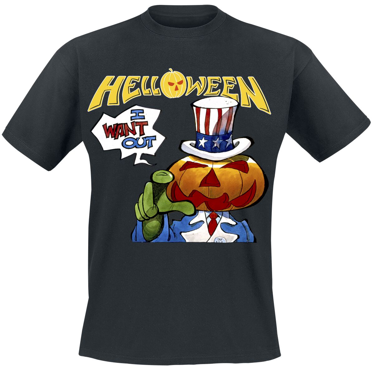 Helloween I Want Out T-Shirt black - Image 2