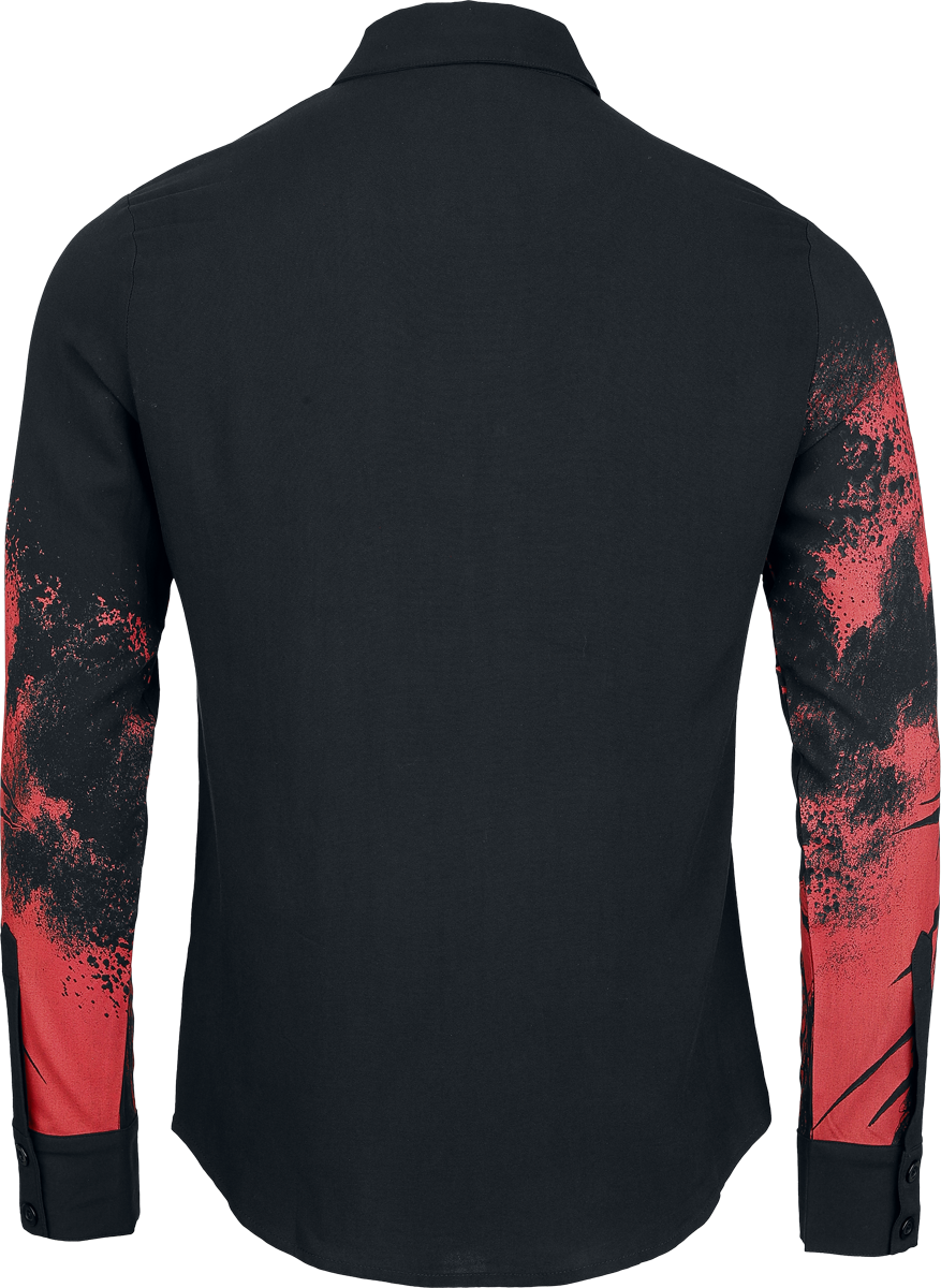 Alchemy by Killstar Mórrígan Moon Shirt Longsleeve black red - Image 3