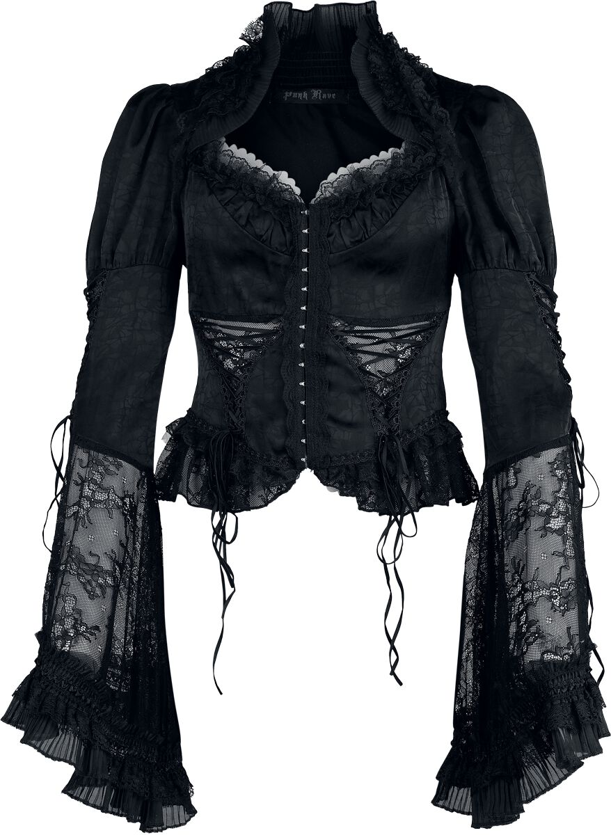 Punk Rave Goth Gorgeous Shirt Blouse black - Image 2