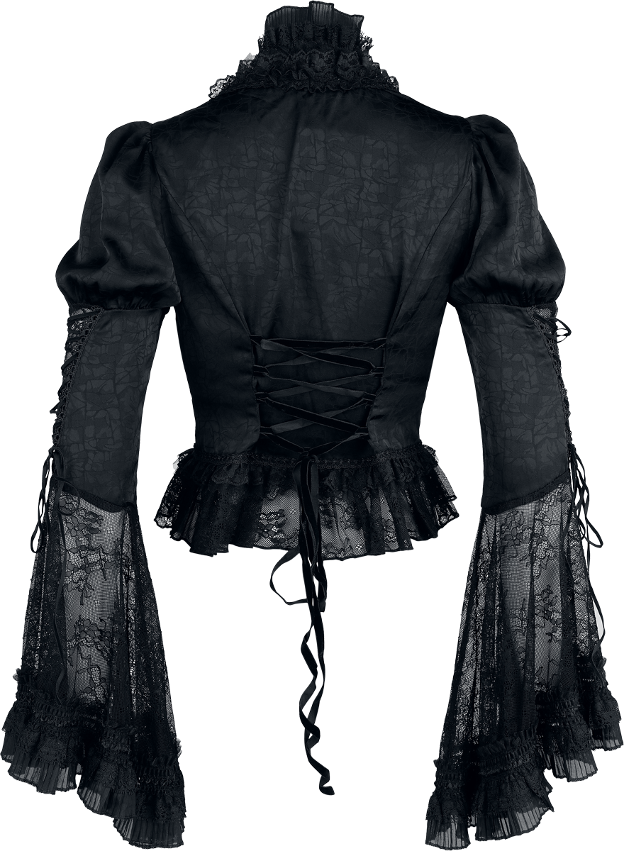 Punk Rave Goth Gorgeous Shirt Blouse black - Image 3