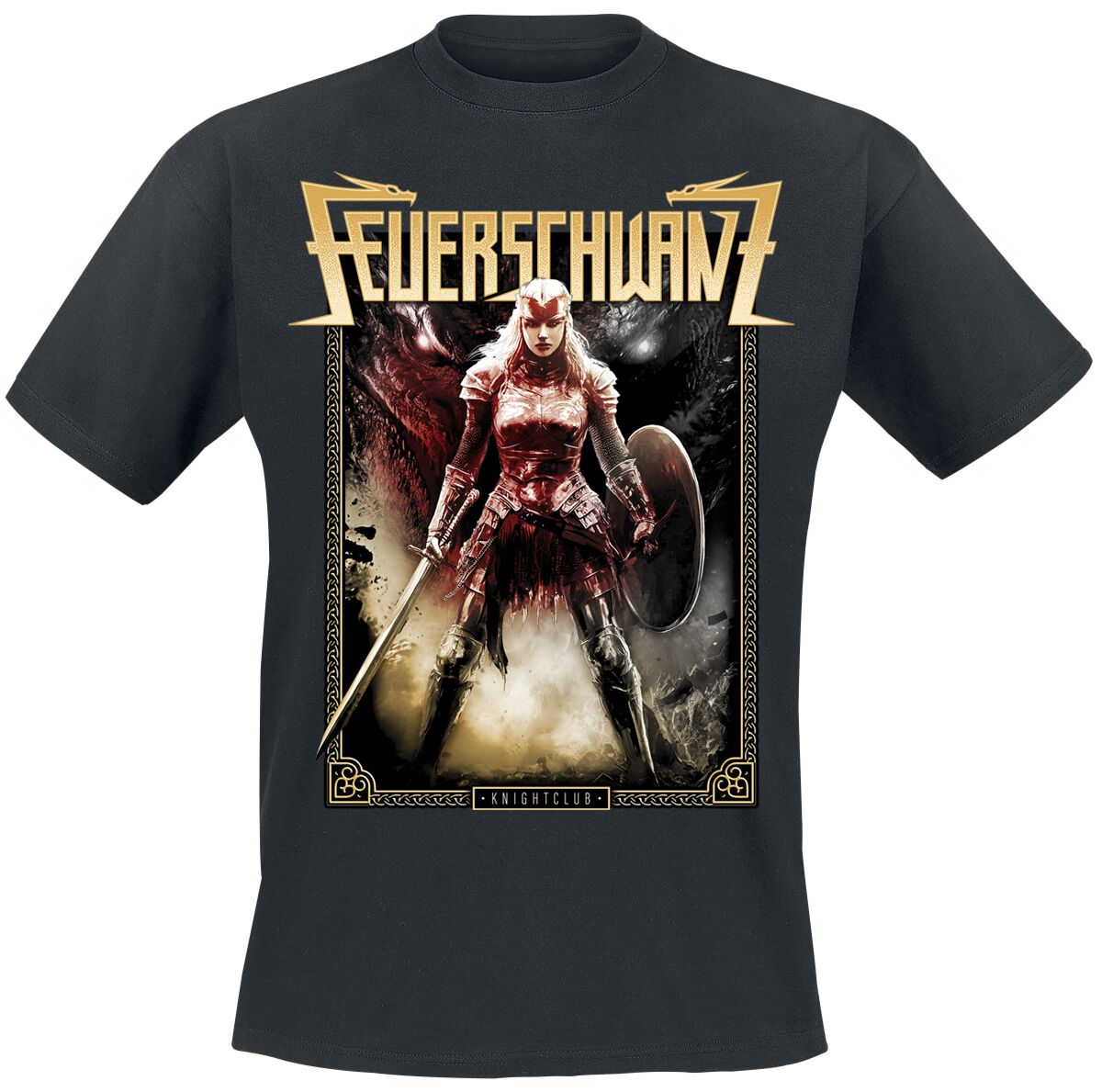 Feuerschwanz Knightclub Warrior T-Shirt black - Image 2