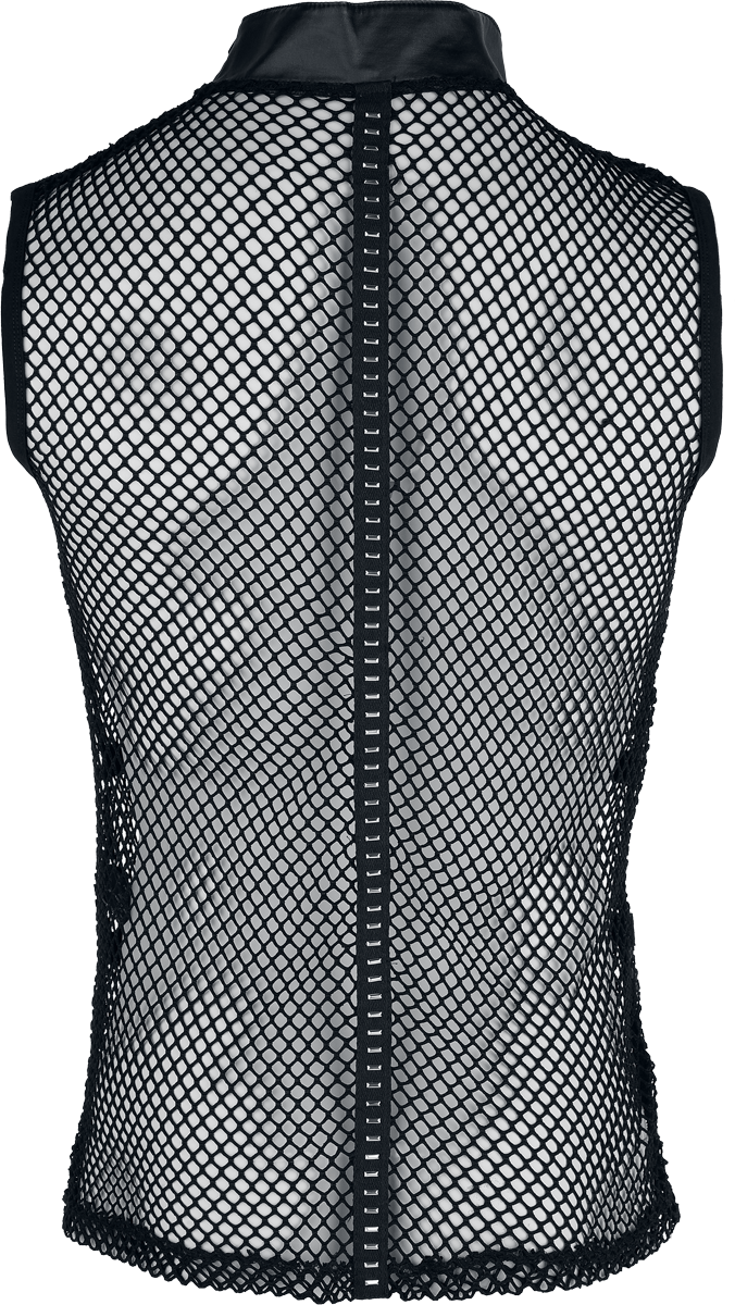 Punk Rave Punk Personalised Mesh Waistcoat Tanktop black - Image 3
