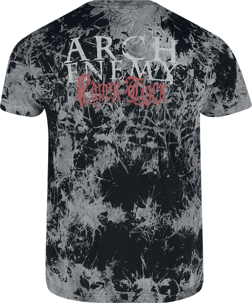 Arch Enemy Flames Tiger T-Shirt black grey - Image 3