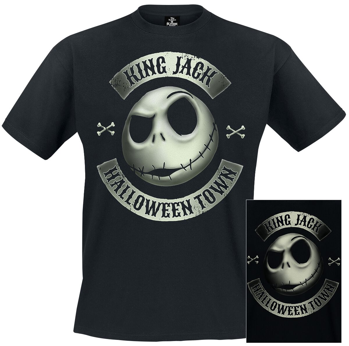 The Nightmare Before Christmas Jack - Glow T-Shirt black - Image 2