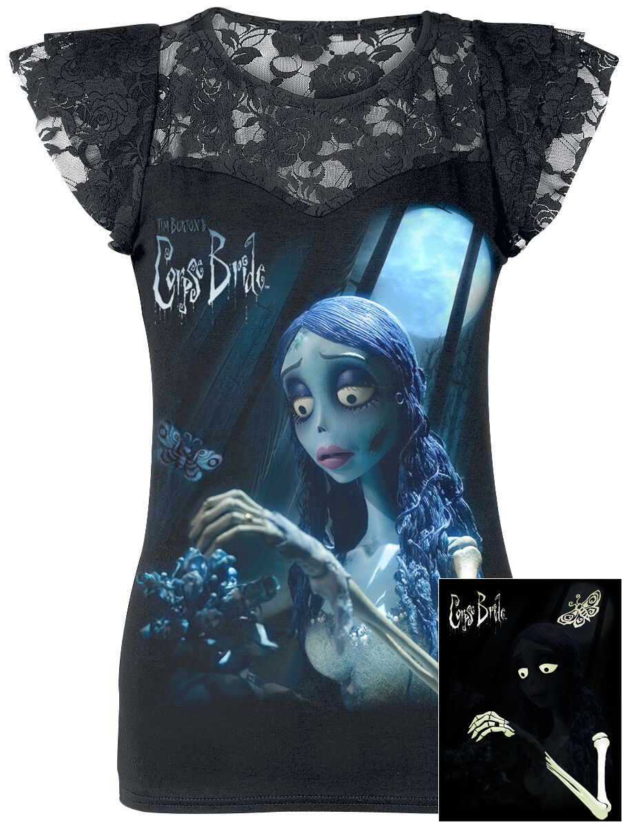 Corpse Bride Emily - Glow In The Dark T-Shirt black - Image 2