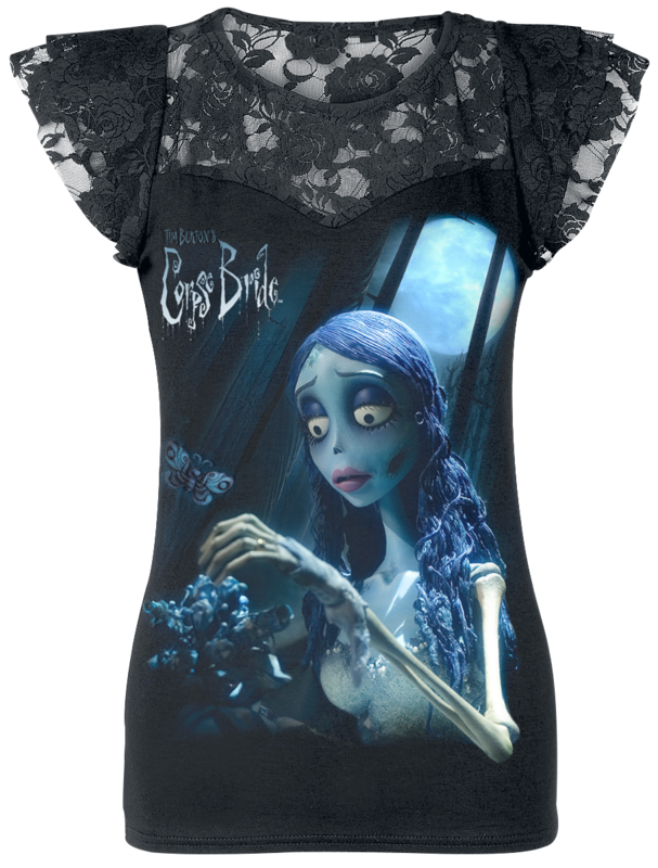 Corpse Bride Emily - Glow In The Dark T-Shirt black - Image 3