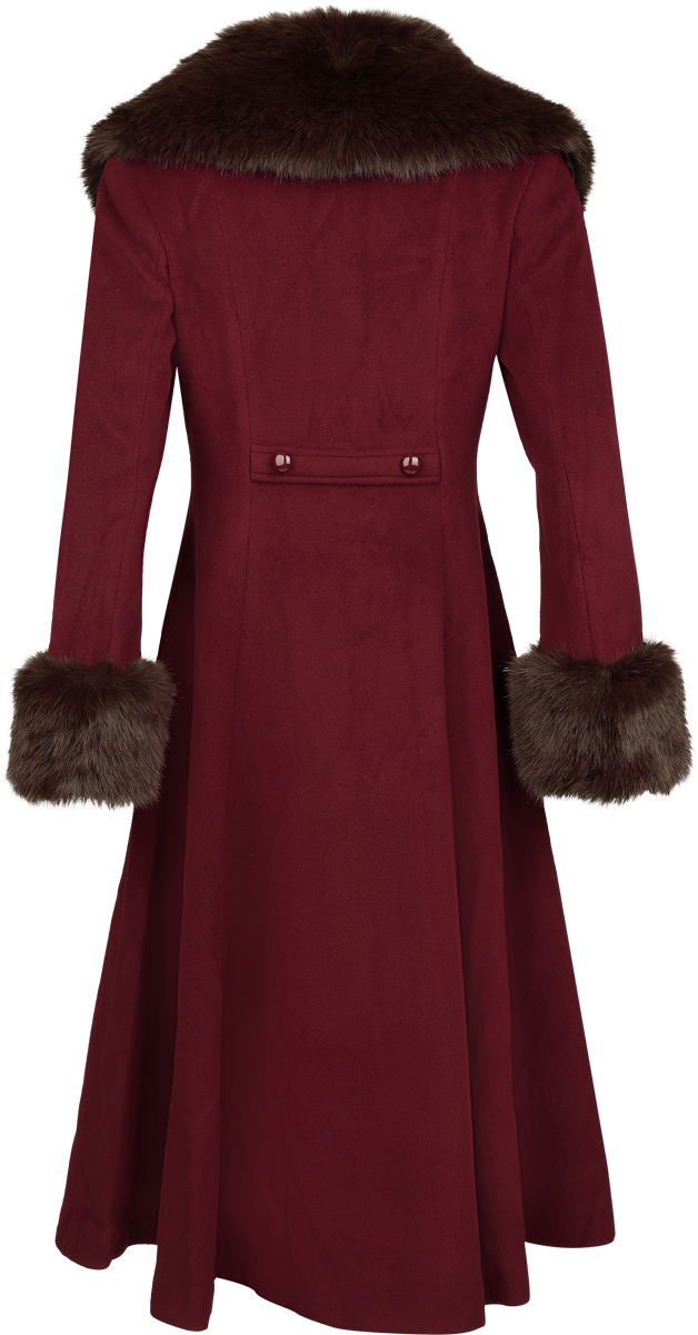 Banned Retro Martha Faux Fur Coat Coat red brown - Image 3