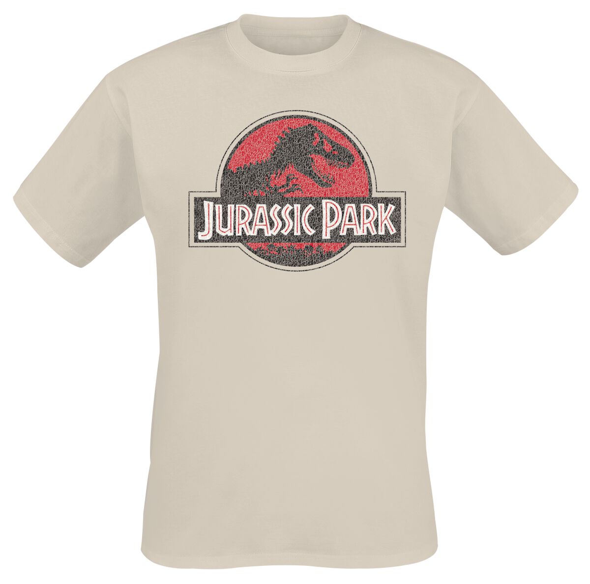Jurassic Park Grunge Logo Jurassic T-Shirt sand - Image 2