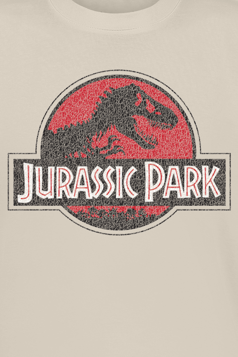 Jurassic Park Grunge Logo Jurassic T-Shirt sand - Image 3