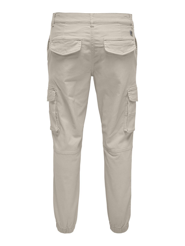 ONLY and SONS ONSCARTER LIFE CARGO CUFF 0013 TROUSERS NOOS Cargo Trousers beige - Image 3