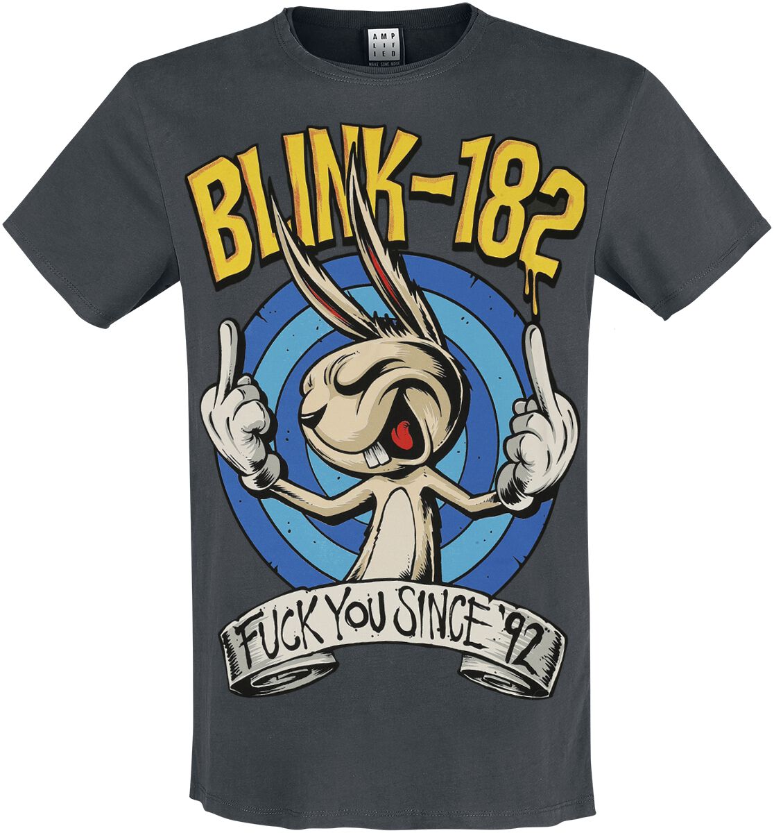 Blink 182 Amplified Collection - F you Since 92 T-Shirt charcoal - Image 2