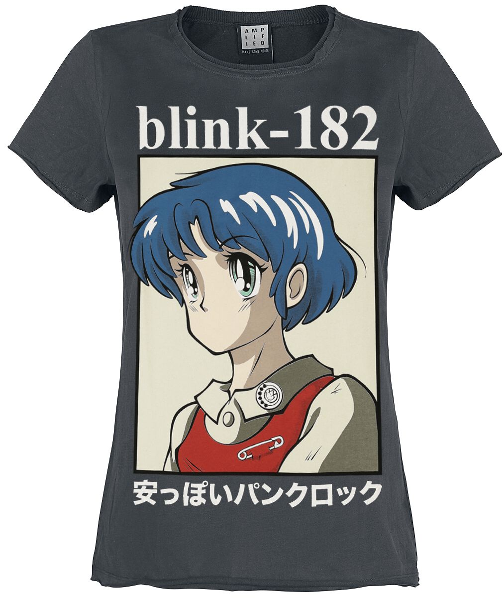 Blink 182 Amplified Collection - Anime T-Shirt charcoal - Image 2