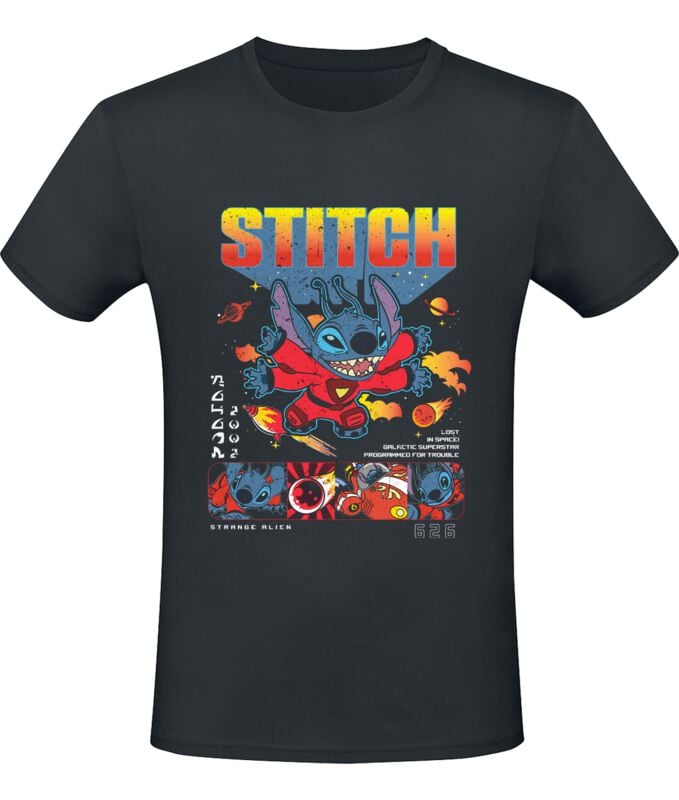 Lilo & Stitch Stitch in Space T-Shirt black - Image 2