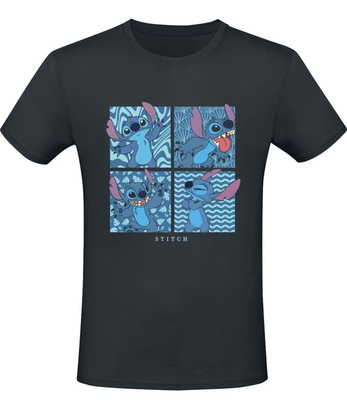 Lilo & Stitch Stitch in 4 Boxes T-Shirt black - Image 2