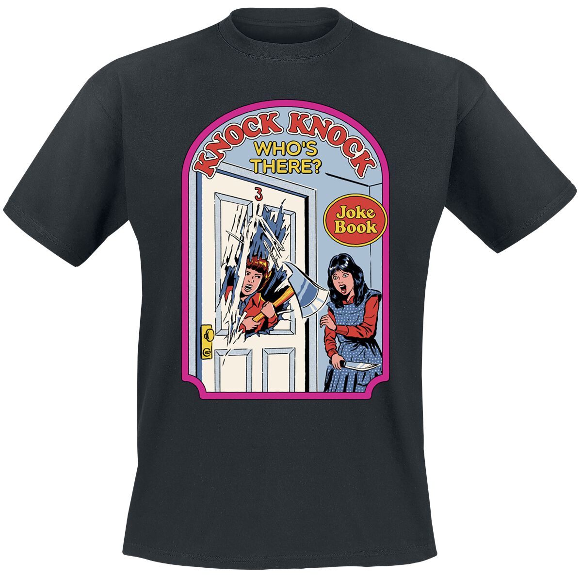 Steven Rhodes Knock Knock - Who's there? T-Shirt black - Image 2
