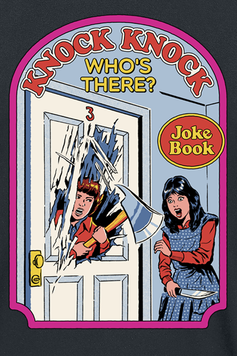 Steven Rhodes Knock Knock - Who's there? T-Shirt black - Image 3