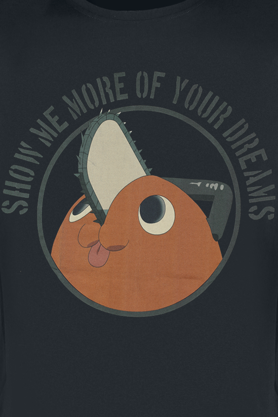 Chainsaw Man Pochita - Show me your dreams T-Shirt black - Image 3