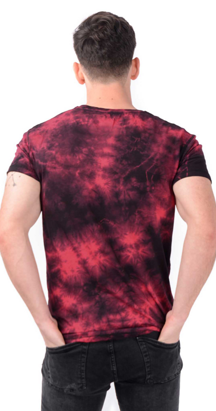 Outer Vision Rex Tie Dye T-shirt T-Shirt red black - Image 3