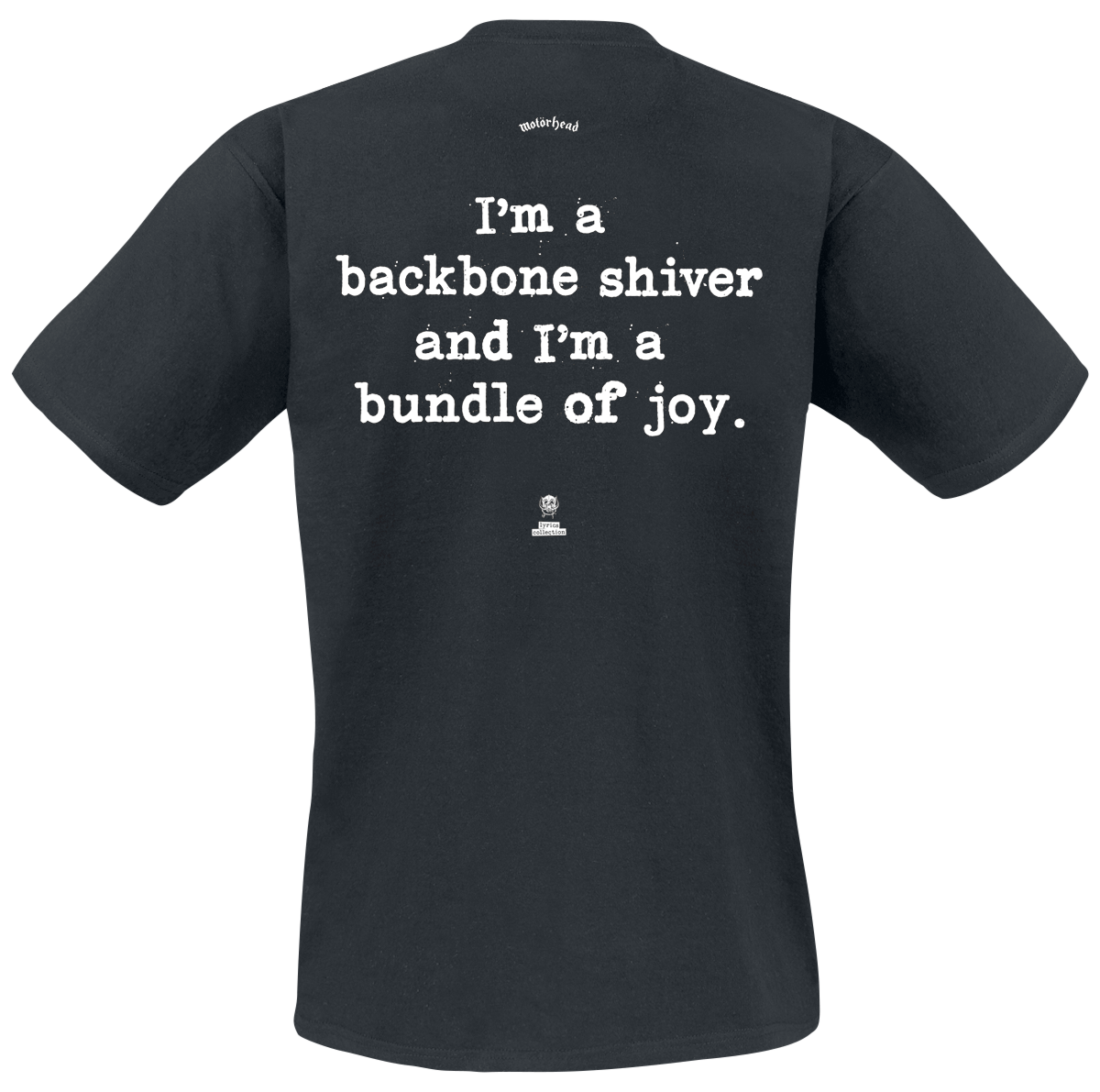 Motörhead Killed By Death Lyric White T-Shirt black - Image 3